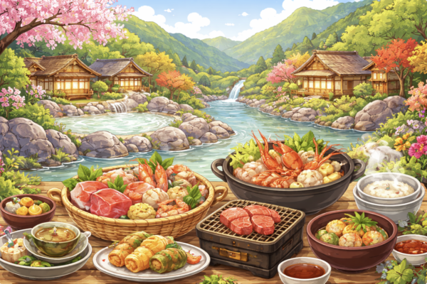 西日本で料理が美味しい宿10選|地元の味覚を堪能できる温泉宿特集